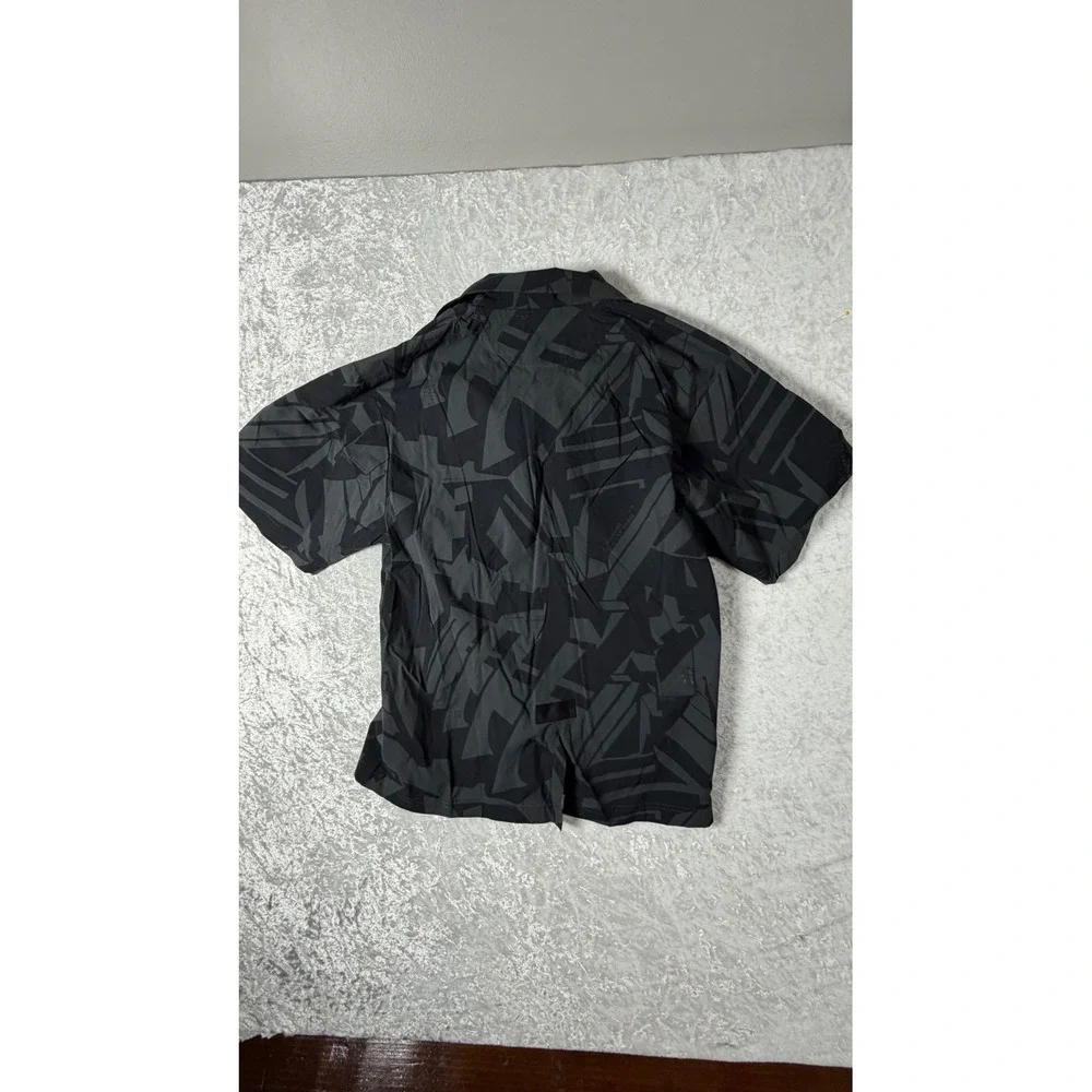 Jordan Paris Saint Germain PSG‎ Mens SS Button Up Black Camo Size S DM3108010
